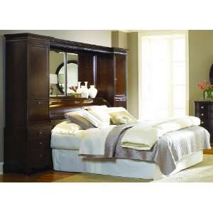American Drew Sonata Queen Bookcase Bed w/Mirror   804 342/344/345/346 