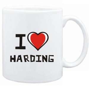  Mug White I love Harding  Last Names
