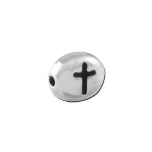    7mm Oval Pewter Alphabet Beads   Cross: Arts, Crafts & Sewing