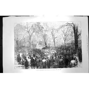   1872 Statue Sir Walter Scott Central Park New York