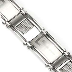    Spikes 316L Stainless Steel Azteca Wire Link Bracelet Jewelry