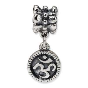  925 Sterling Silver Charm Om Symbol Dangle Jewelry Bead Jewelry