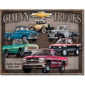  Chevy Trucks Tin Metal Sign  Quality Since 1918 , 16x13 