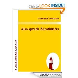 Also sprach Zarathustra (German Edition): Friedrich Nietzsche:  