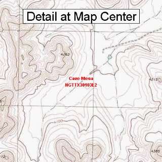 USGS Topographic Quadrangle Map   Cave Mesa, Texas (Folded/Waterproof 