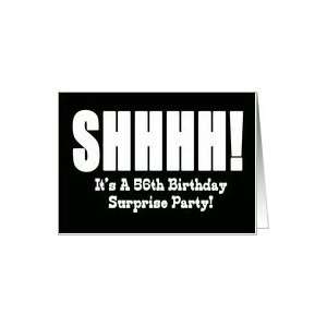  56th Birthday Surprise Party Invitation Card: Toys & Games