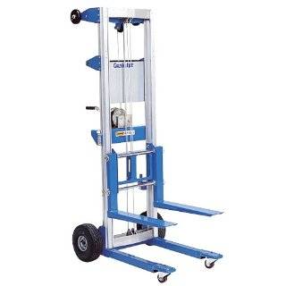   Base Material Lift with Steel Forks and Winch Handle, 120.5