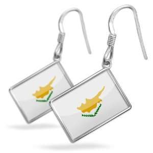  Earrings Cyprus Flag with French Sterling Silver Earring 