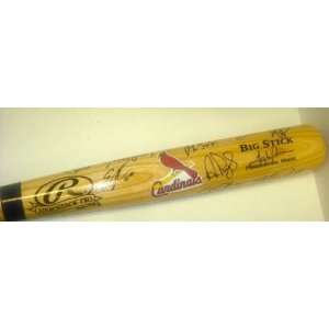   Louis Cardinals Hand Signed Autographed Baseball Bat 