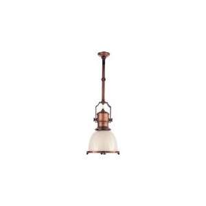 : Chart House Country Industrial Pendant in Antique Copper with Small 