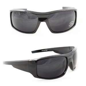  Fashion Mens Wrap Sunglasses 4018 Simply Black Frame Black 