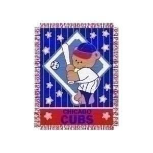  Chicago Cubs Woven Baby Blanket 36 x 48: Sports & Outdoors
