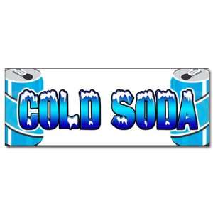    36 COLD SODA 1 DECAL sticker ice drink cart stand 
