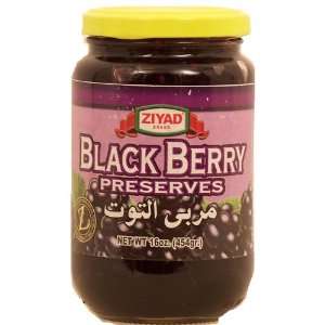 Ziyad black berry preserves, 16 oz. glass jar