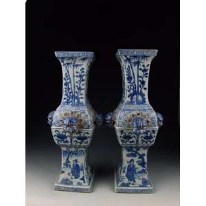   Porcelain Gu shaped Vase, Chinese Antique Porcelain, Pottery, Bronze