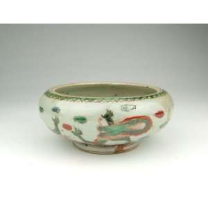 Colored Decoration Porcelain Brush, Chinese Antique Porcelain, Pottery 