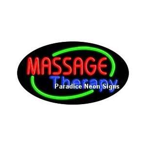 Flashing Massage Therapy Neon Sign (Oval):  Sports 