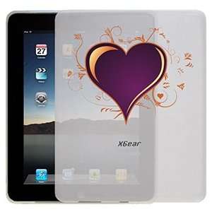  Funky Heart Purple on iPad 1st Generation Xgear ThinShield 