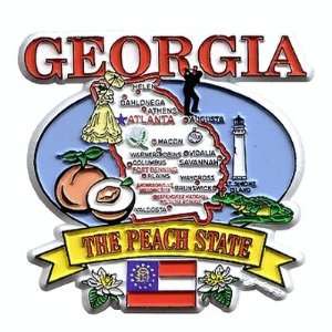  Georgia Magnet 2D State Map Case Pack 72: Sports 