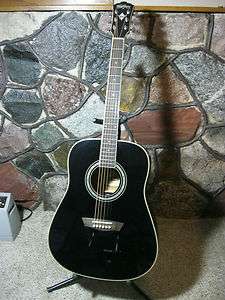 Washburn WD5S Black Knight Dreadnought / 6 String Acoustic Guitar 