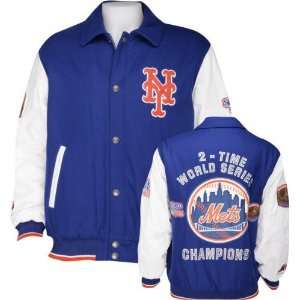  New York Mets Commemorative Wool and Leather Varsity Jacket 