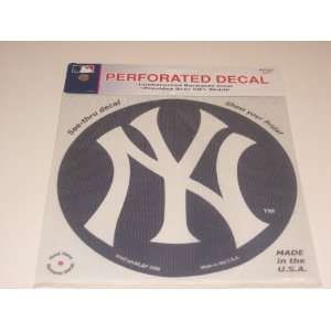  New York Yankees Auto Perforated Decal / Shade 12 Inch 