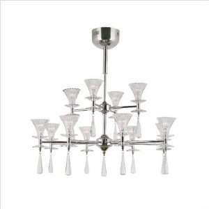   Collection Polished Chrome Finish 12 Lt Chand  Clear Fluted Glass