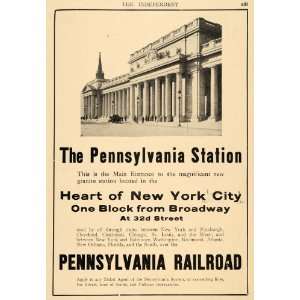  1911 Ad Pennsylvania Railroad Station Structure NY 
