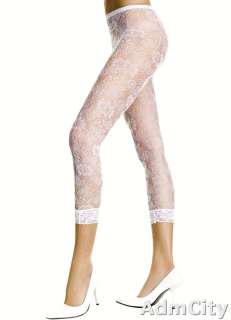 Admcity floral lace trip net leggings footless tights  