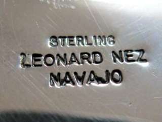 Leonard Nez Big Turquoise Pendant Spectacular Silver  