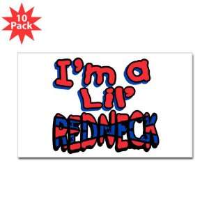  Sticker (Rectangle) (10 Pack) Im A Lil Redneck 