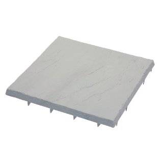   2162 16 by 16 Inch Flat Rock Poly Patio Block Natural Slate, 24 Pack