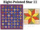 Five Pointed Star Quilt Block & Quilt quilting pattern & templates 
