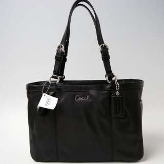 NEW AUTHENTIC NWT COACH 17721 BLACK LEATHER GALLERY TOTE BAG PURSE 