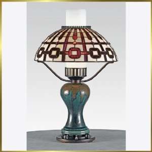  Tiffany Table Lamp, QZTF6891M, 1 light, Antique Bronze, 14 