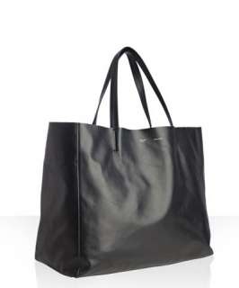 Celine black leather large tote bag