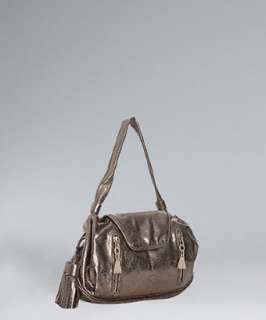 See By Chloe gunmetal snake embossed leather flap hobo  BLUEFLY up to 