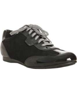 Cole Haan black suede Air. Tali patent trimmed sneakers   up 
