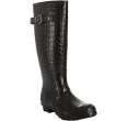 pour la victoire black croc stamped rus rubber rain boots