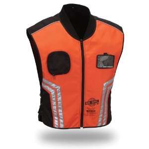   First Manufacturing Military Safety Vest (Orange, Super) Automotive