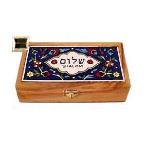 Shalom ~ OliveWood & Ceramic Box