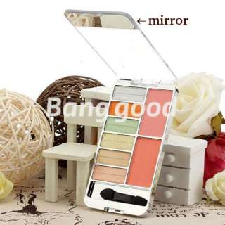 Fashion iPhone Shape 8 Color Eyeshadow Makeup Cosmetic Palette Mirror 