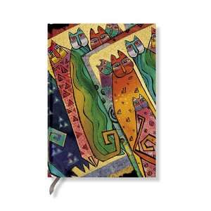 Santa Fe Felines 5 x 7 Hardcover Lined Paper Writing Journal (Green 