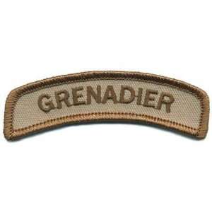   Grenadier Tab Velcro Backed Morale Patch (Tan)
