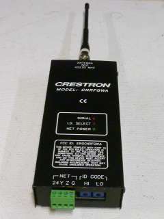 Crestron CNRFGWA 1 Way RF Gateway w/ 4 pin connector. 100% Tested 