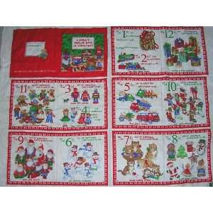  A Childs Twelve Day of Christmas Fabric Panel: Everything 