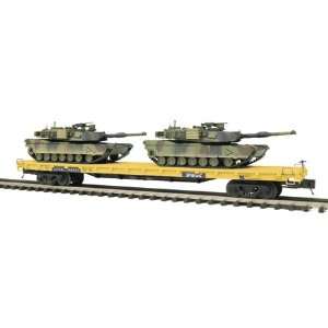  O 60 Flat w/2 M1A Abrams Tanks TTX: Toys & Games