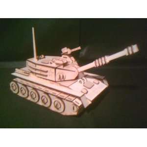  Wooden Puzzle Toy: Military Tank: Toys & Games