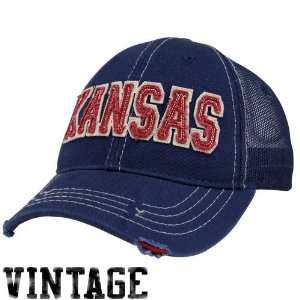  Zephyr Kansas Jayhawks Navy Blue Ventura Adjustable Vintage 