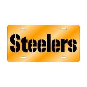  Pittsburgh Steelers Laser Cut Yellow License Plate Sports 